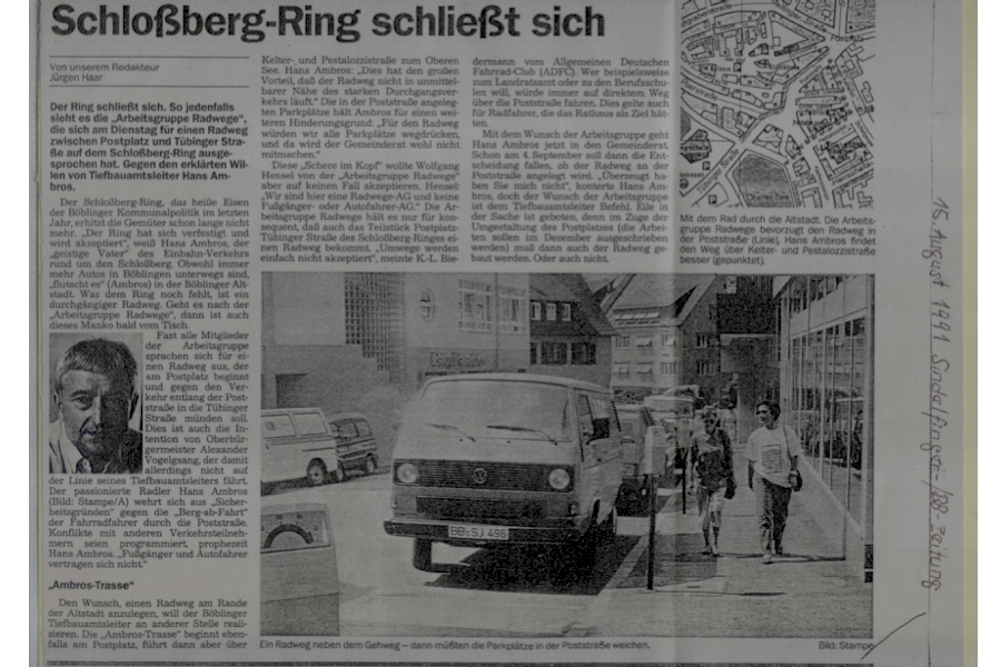 Schlossbergdebatte im Jahr 1991